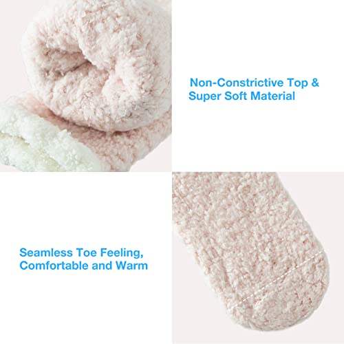 Bulinlulu Fuzzy Socks with Grips Plush Sleep Cozy Winter Soft Hospital Fluffy Socks Gifts for Womens Mens Gifts|B09NH1XZ4Y